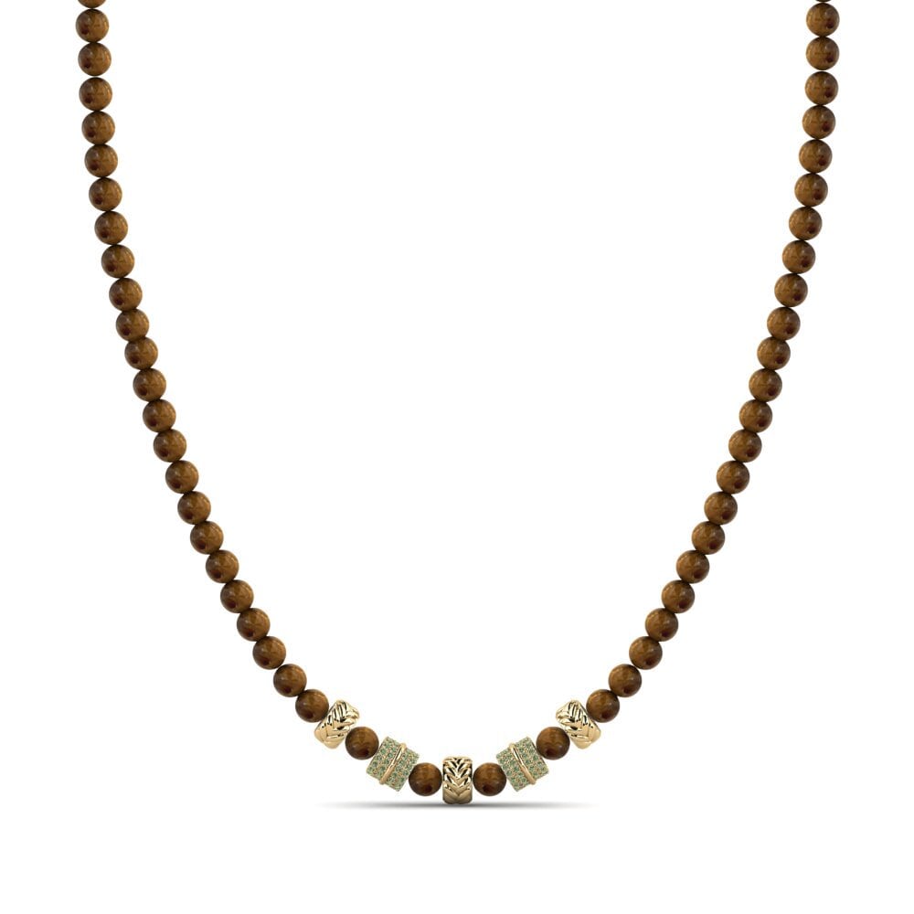 Green Diamond Men's Necklace Dragne