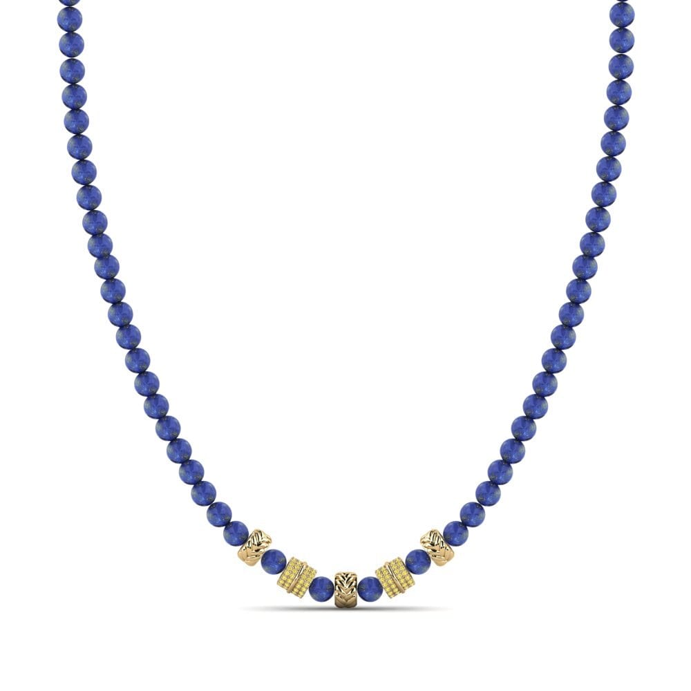 Yellow Sapphire Men's Necklace Dragne