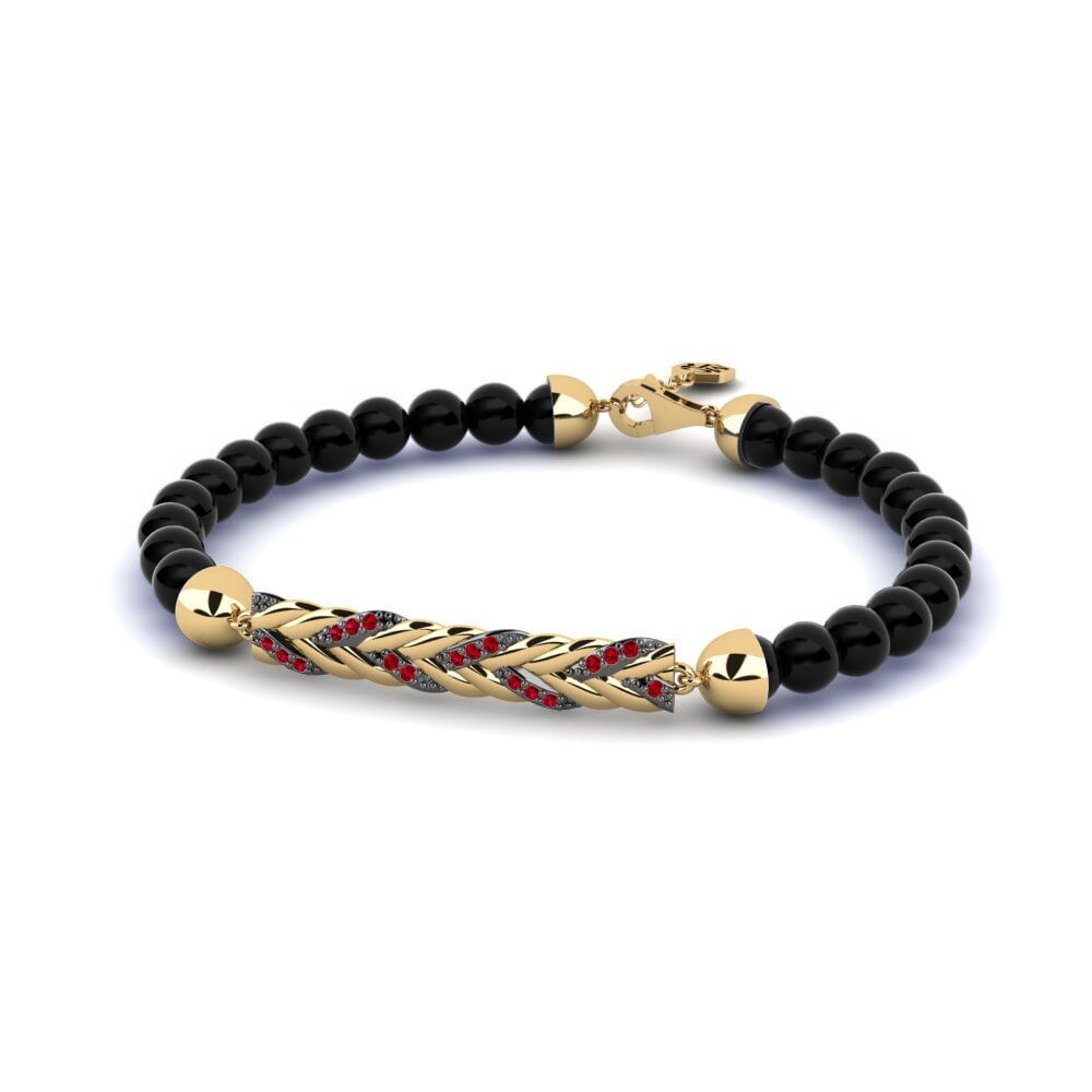 Zircônia Vermelha Pulseira masculina Druyes