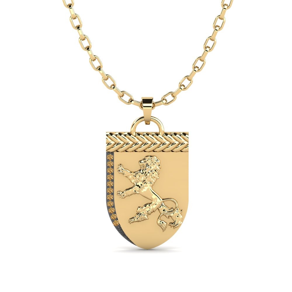 Diamante café Colgante para hombre Falaise