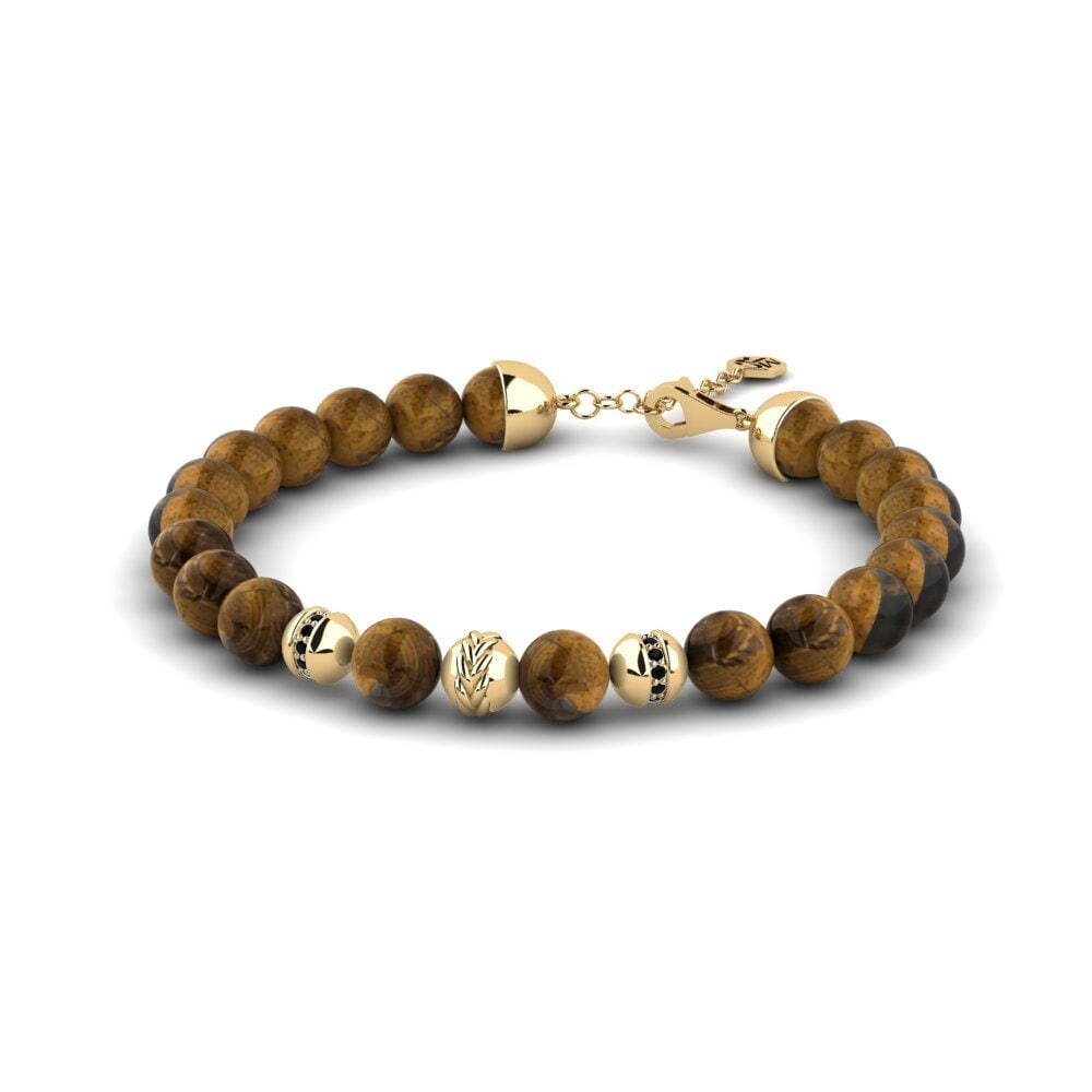 9k Oro Amarillo Pulsera para hombre Grav