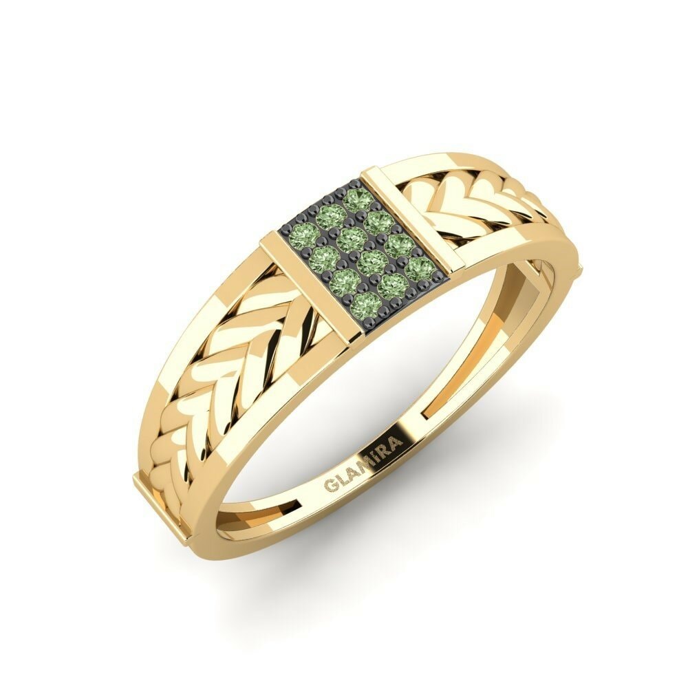 Diamant Vert Bague pour homme Lechenit