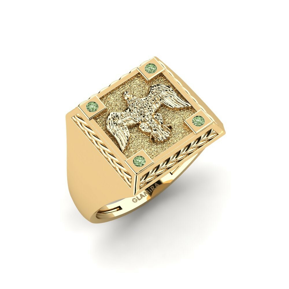 Diamant Vert Bague pour homme Plunder