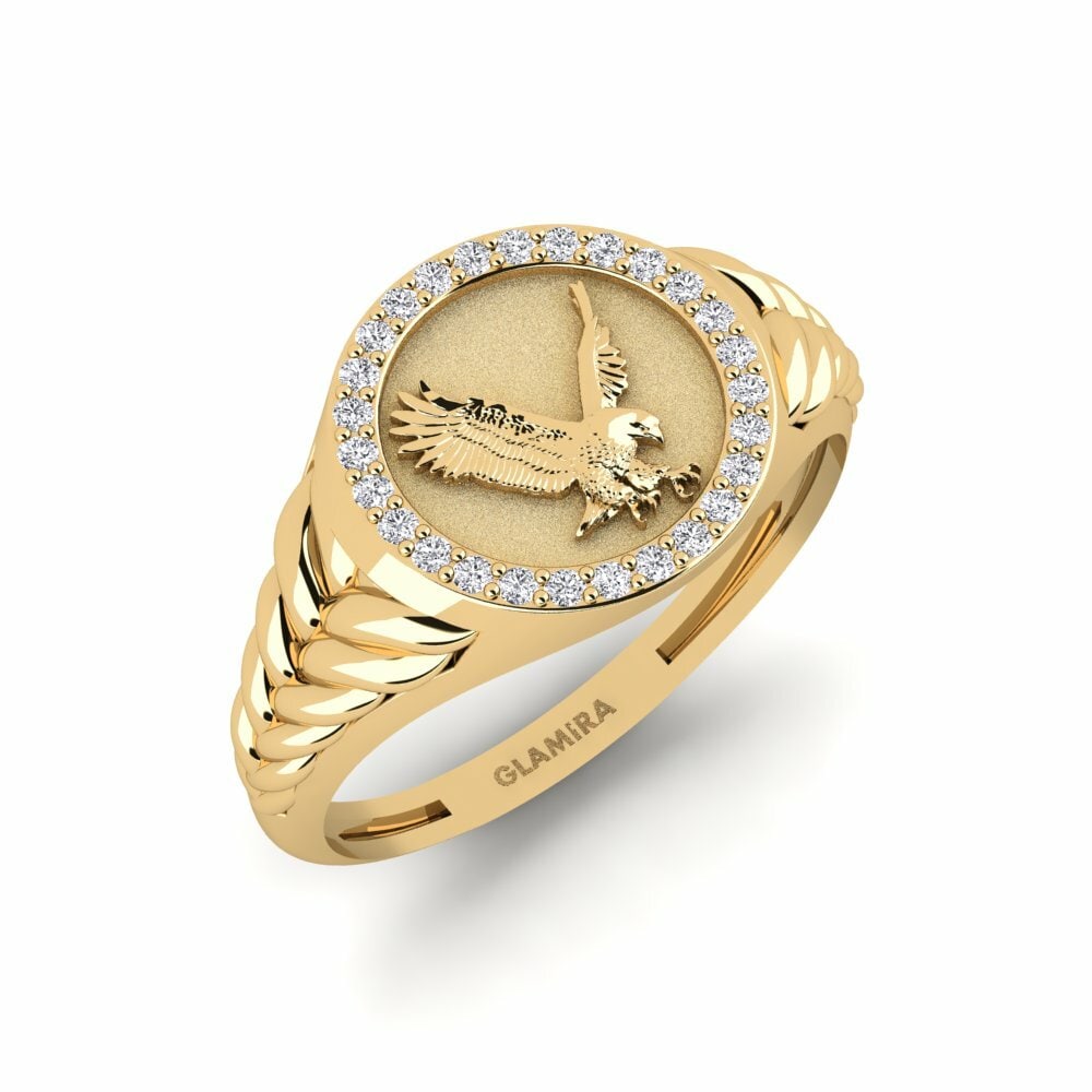 18K Yellow Gold Men's Ring Stormbane