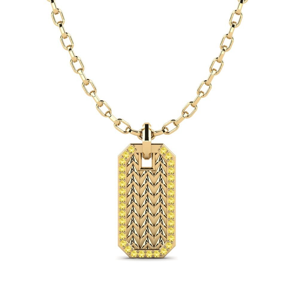 Yellow Sapphire Men's Pendant Valkyrie