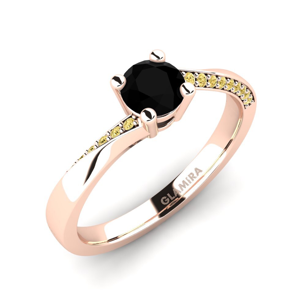 14k Oro Rosa Anillo de compromiso Abella