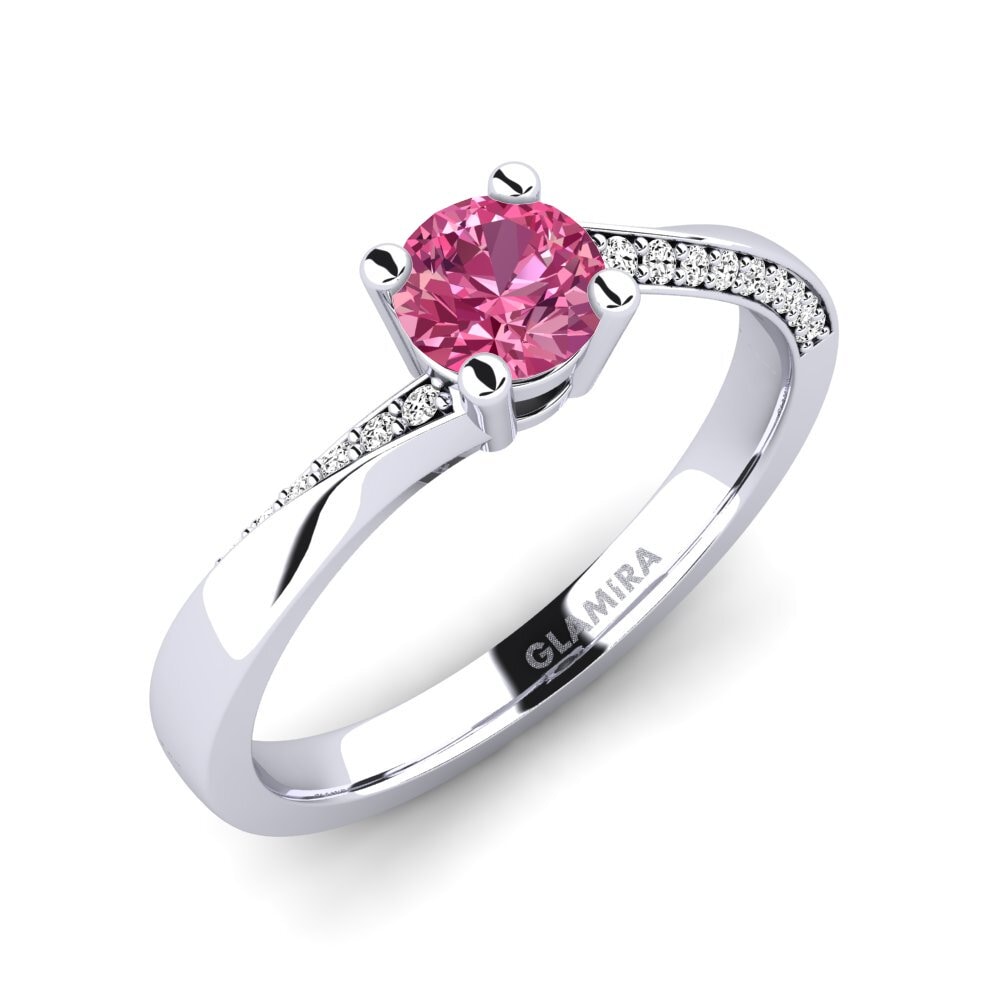 Pink Tourmaline Engagement Ring Abella
