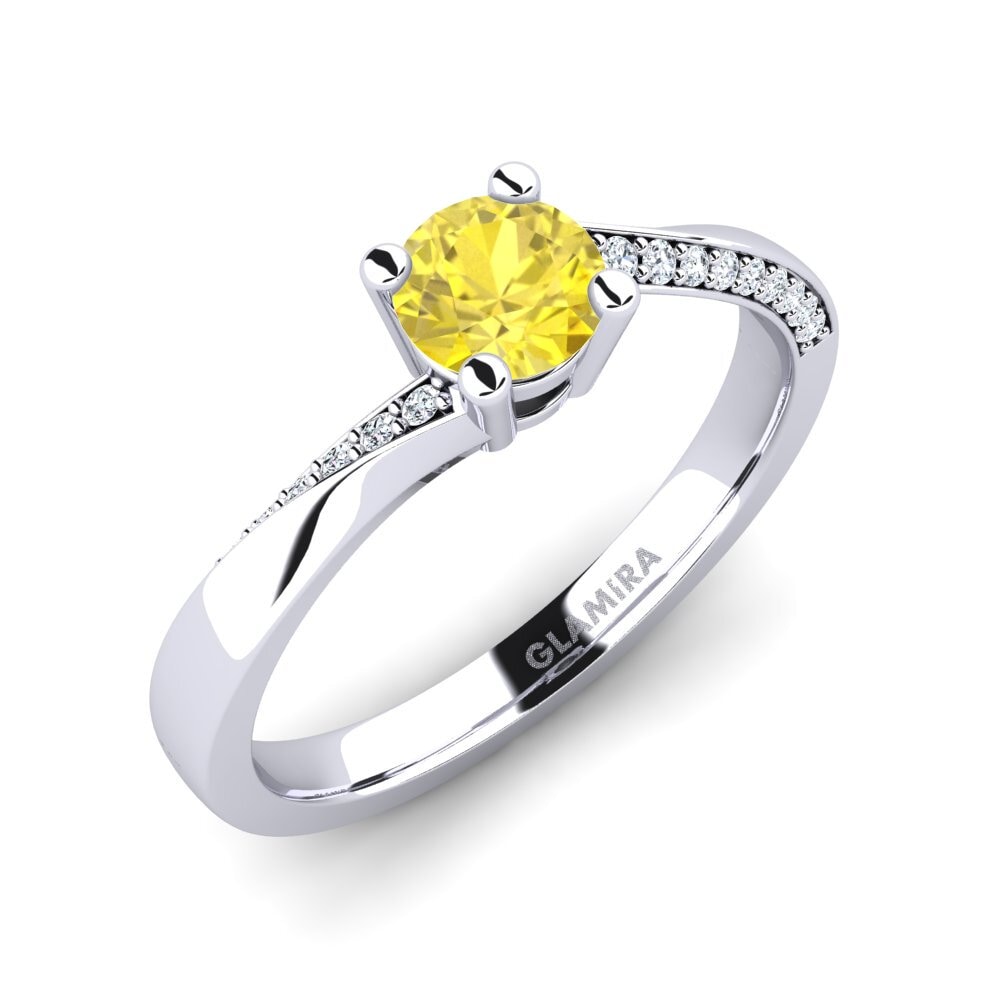 Yellow Sapphire Engagement Ring Abella