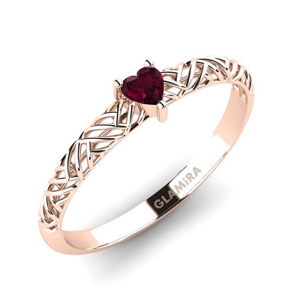 14ct Rose Gold Rhodolite Garnet Engagement Ring Adlonn