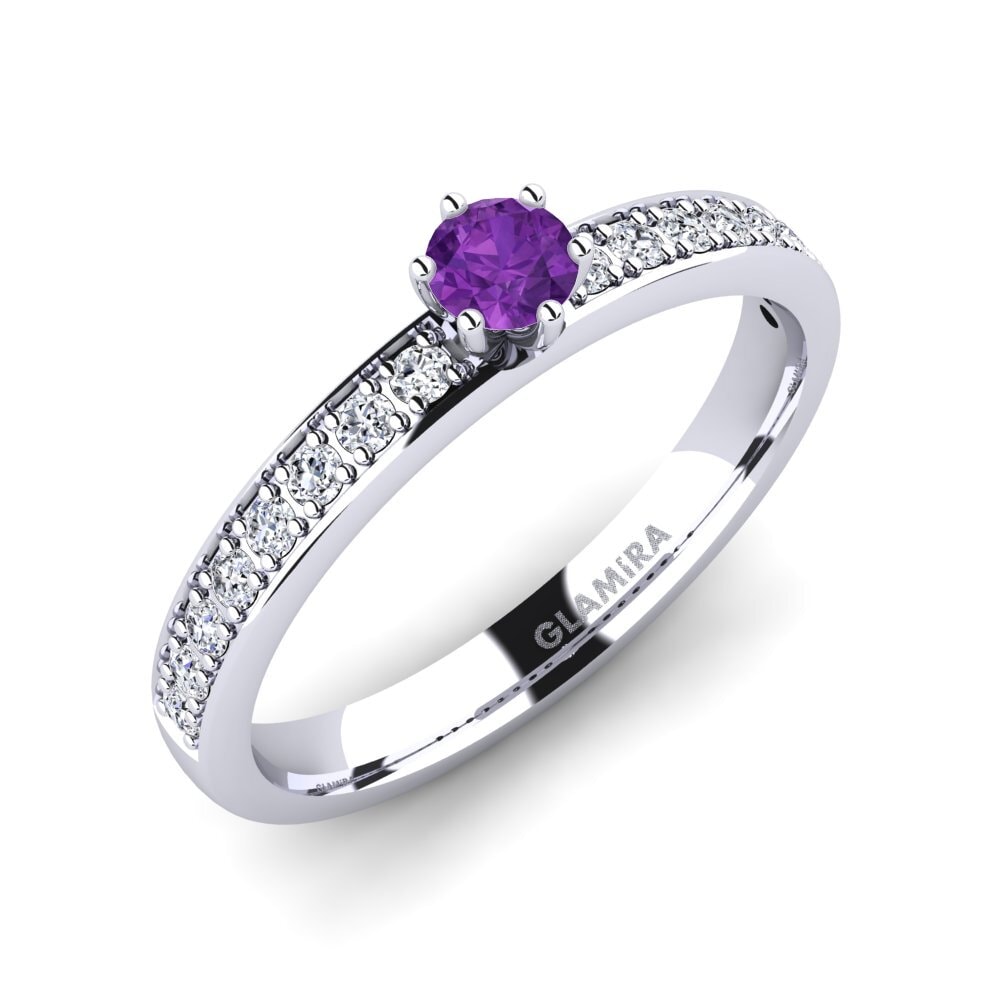 Amethyst Engagement Ring Ageall 0.16 crt