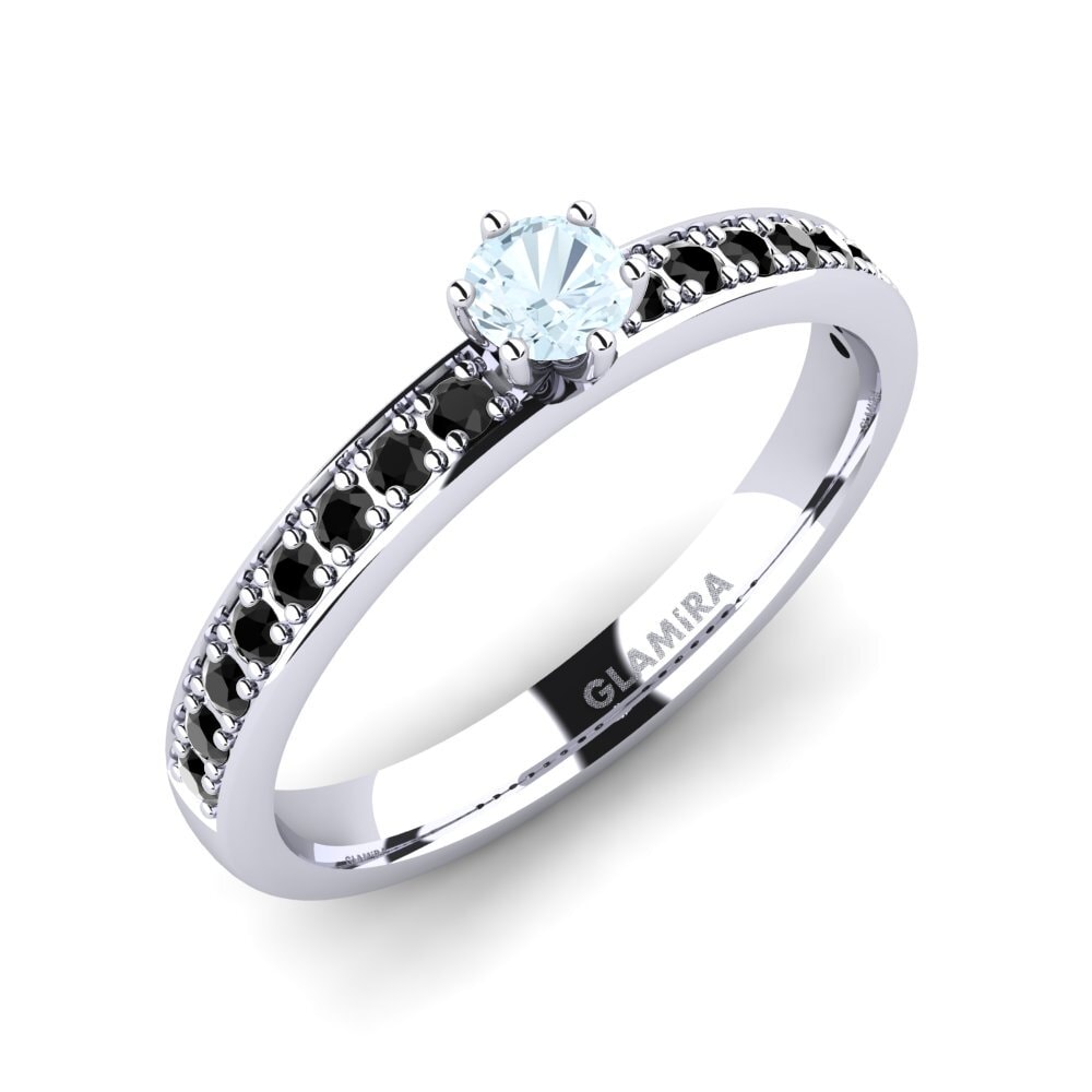 Aquamarine Engagement Ring Ageall 0.16 crt