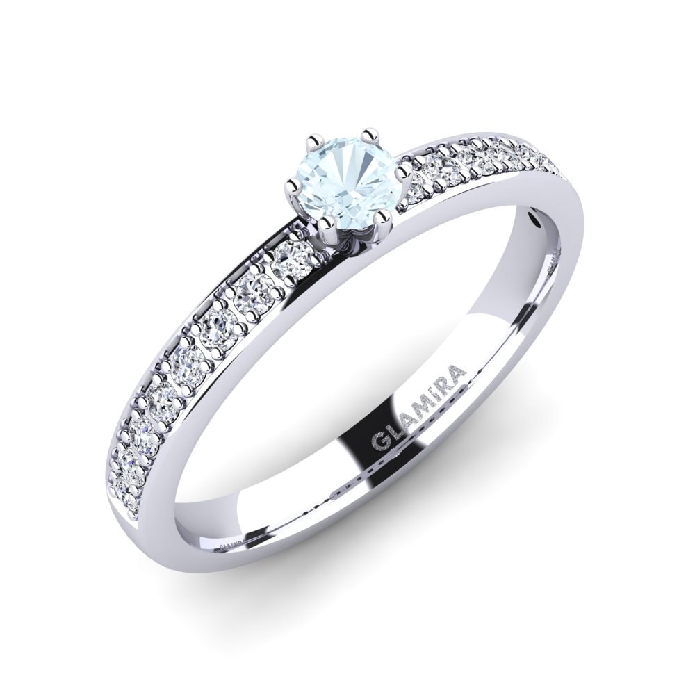 Aigue-marine Bague de fiançailles Ageall 0.16 crt
