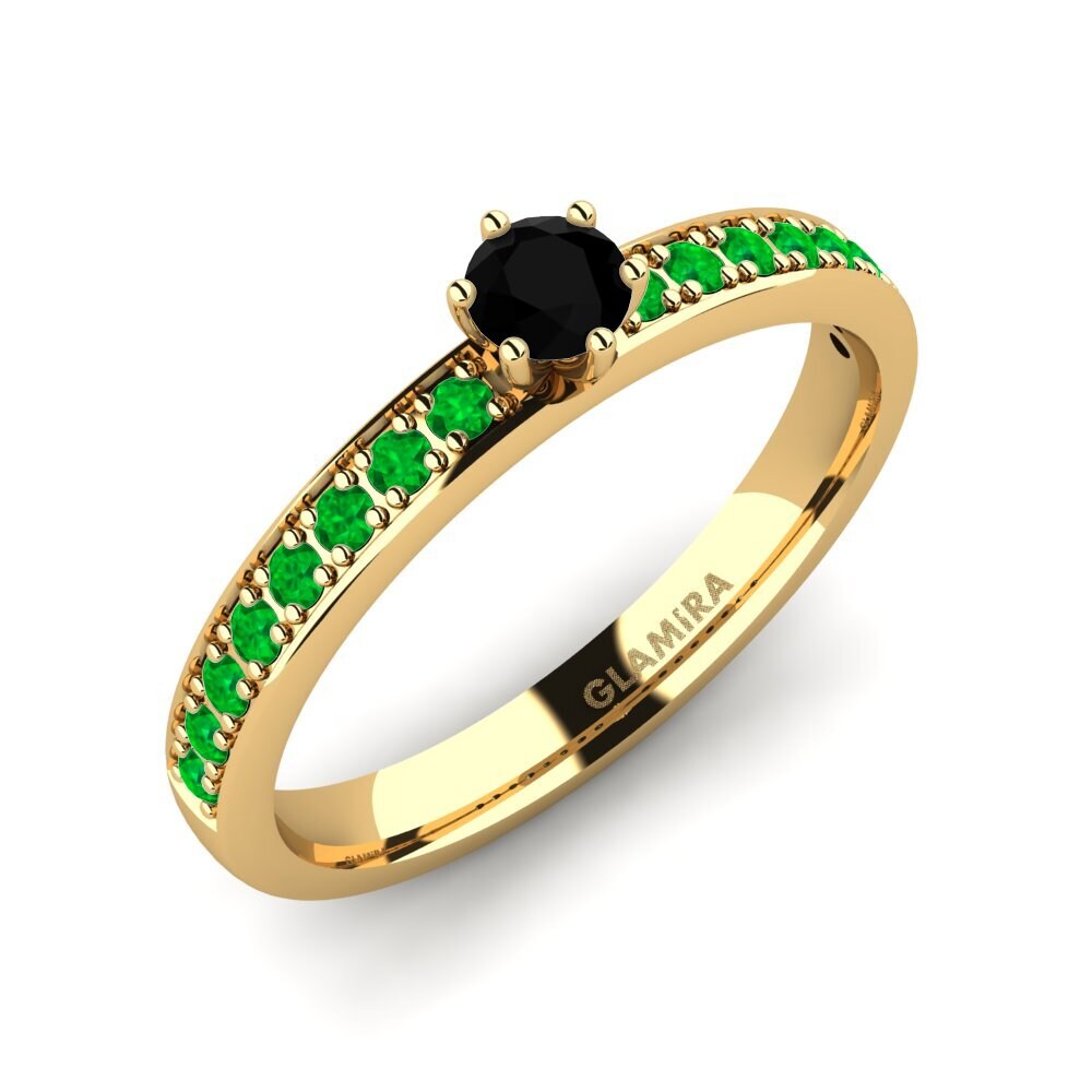 18k Yellow Gold Engagement Ring Ageall 0.16 crt