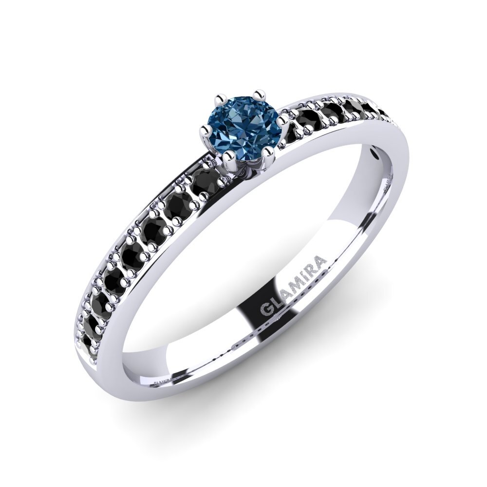 Blue Diamond Engagement Ring Ageall 0.16 crt