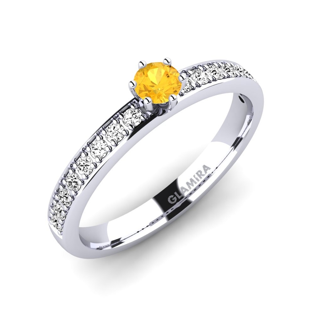 Citrine Engagement Ring Ageall 0.16 crt