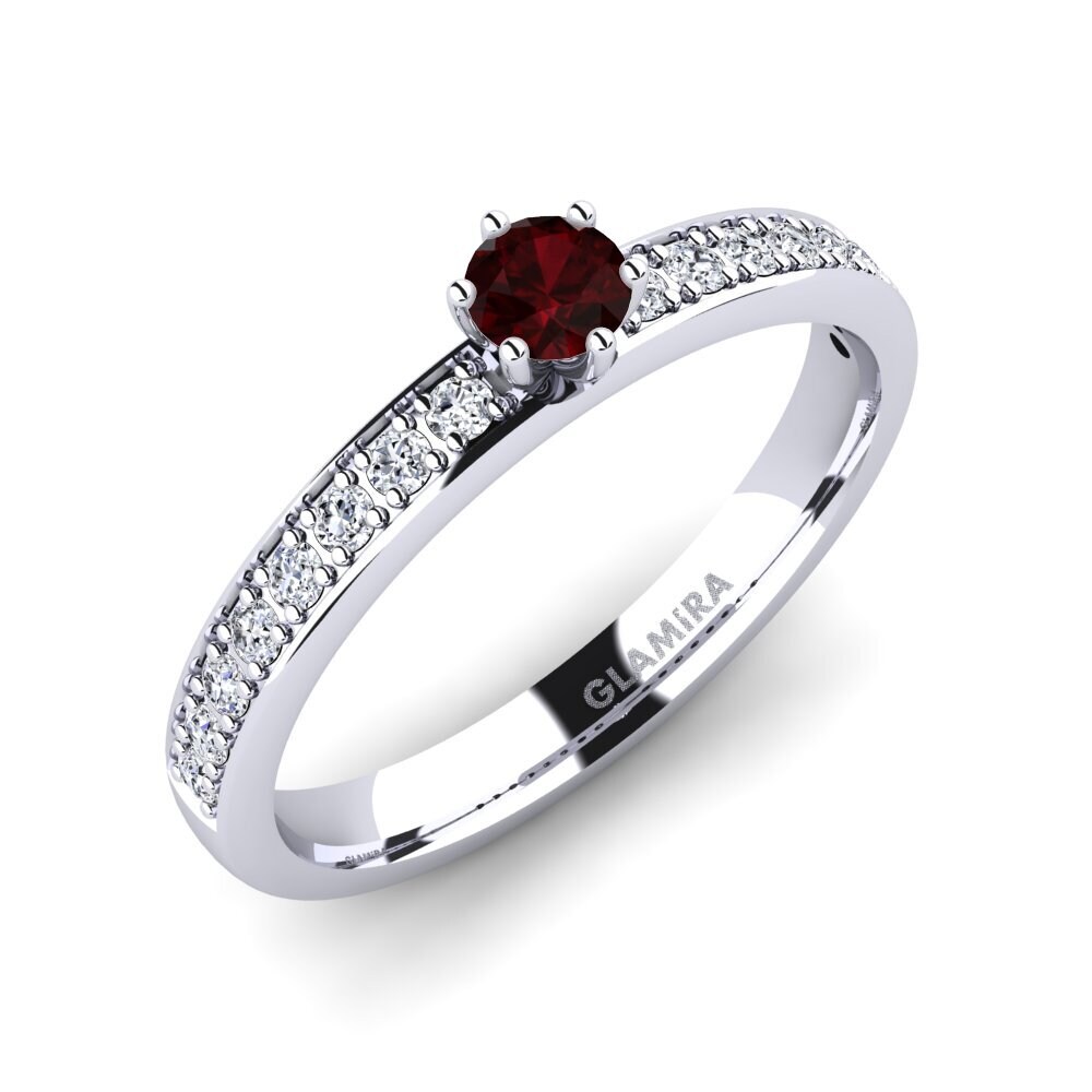 Garnet Engagement Ring Ageall 0.16 crt
