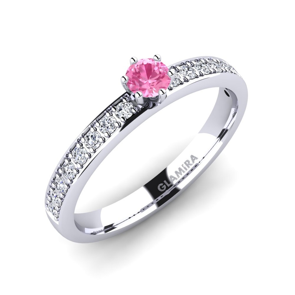 Pink Sapphire Engagement Ring Ageall 0.16 crt
