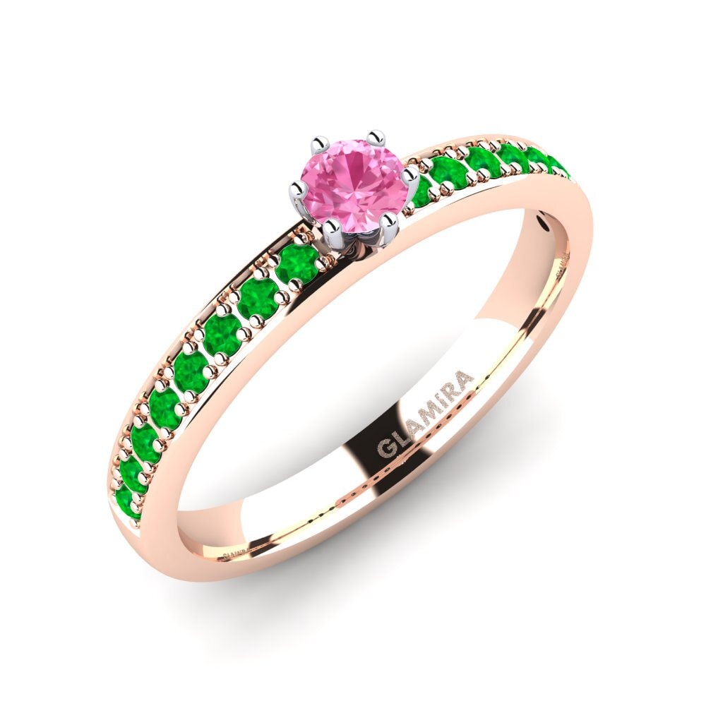 18ct Rose & White Gold Engagement Ring Ageall 0.16 crt