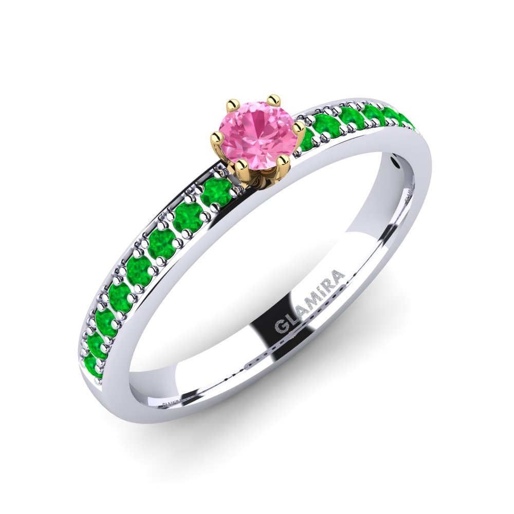 14ct White & Yellow Gold Engagement Ring Ageall 0.16 crt