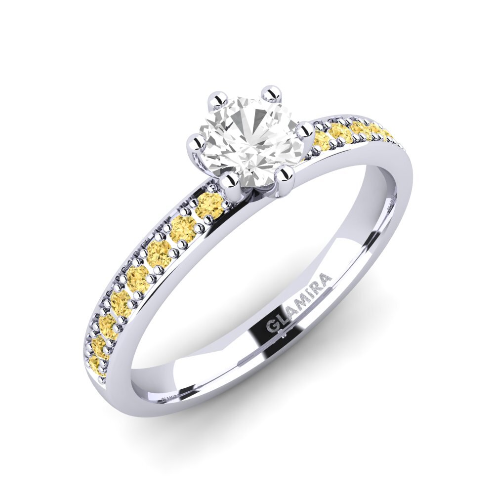 Zafiro blanco Anillo de compromiso Ageall 0.5 crt