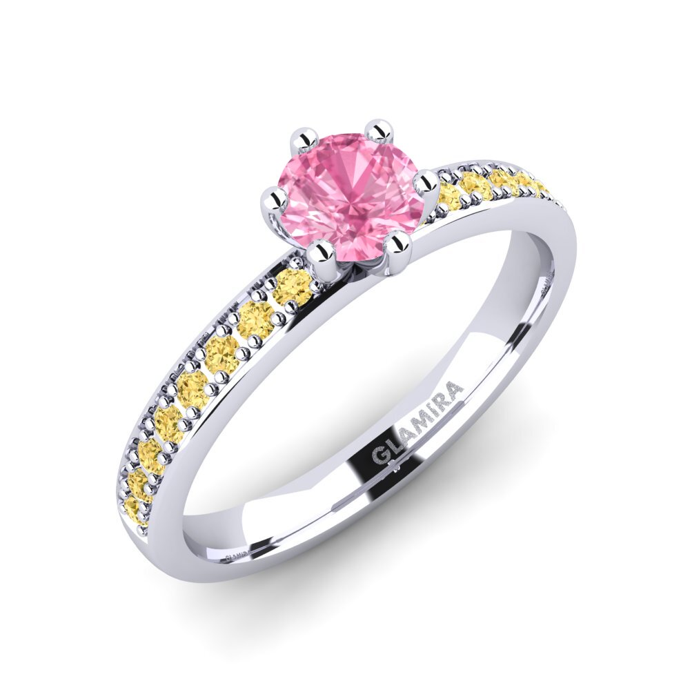 Zafiro Rosado Anillo de compromiso Ageall 0.5 crt