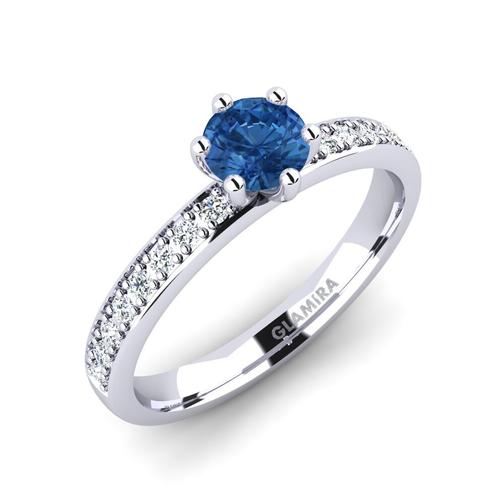 Clous D'Oreilles Solitaire Diamant 9 Ct – Argent 925 – Traité Blanc – Neuf Sans Emballage