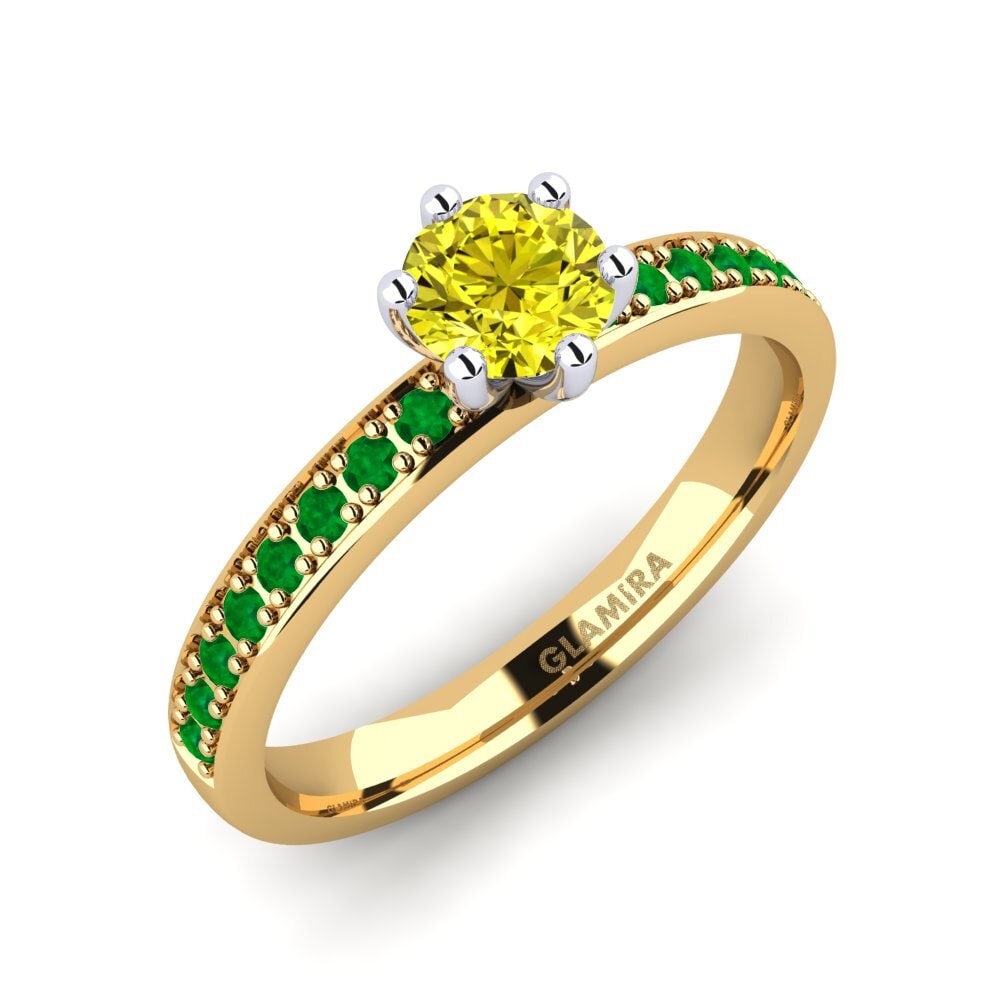 18ct Yellow & White Gold Engagement Ring Ageall 0.5 crt