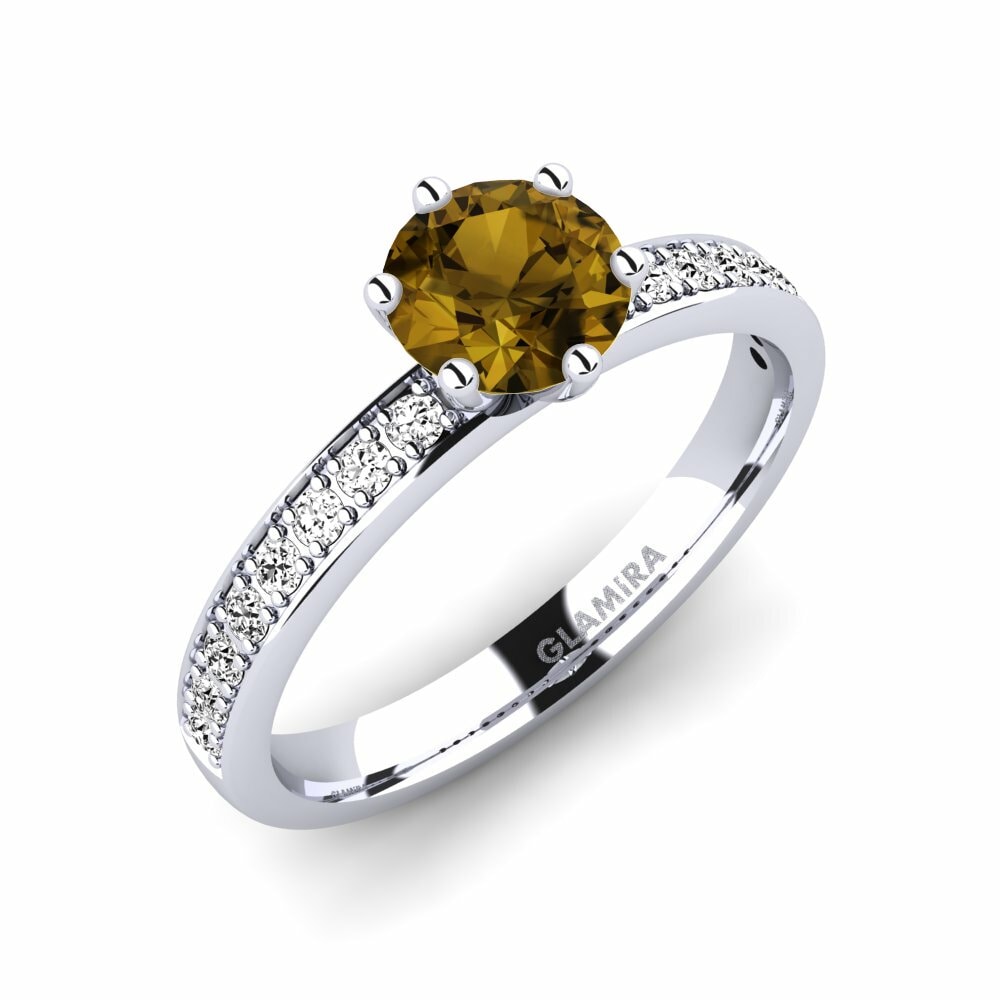 Bruine zirkoon Verlovingsring Ageall 0.8 crt