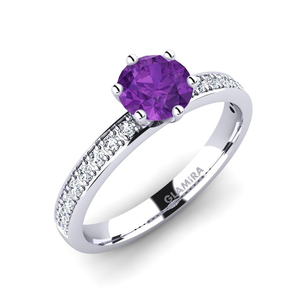 Amethyst Engagement Ring Ageall 0.8 crt