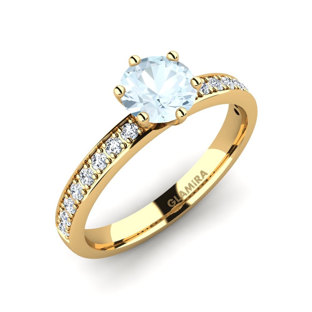 14ct Yellow Gold Engagement Ring Ageall 0.8 crt