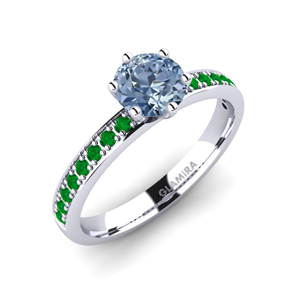 Blue Diamond Engagement Ring Ageall 0.8 crt