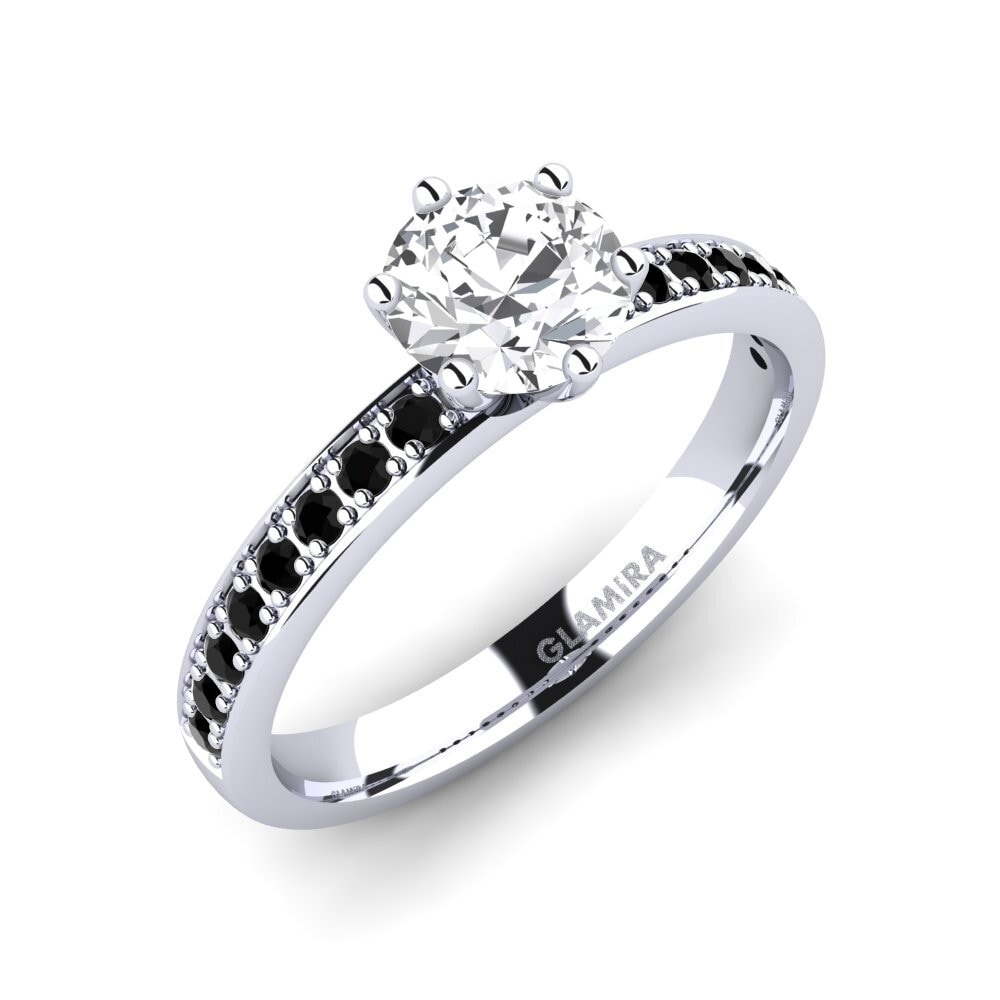 Zafiro blanco Anillo de compromiso Ageall 0.8 crt