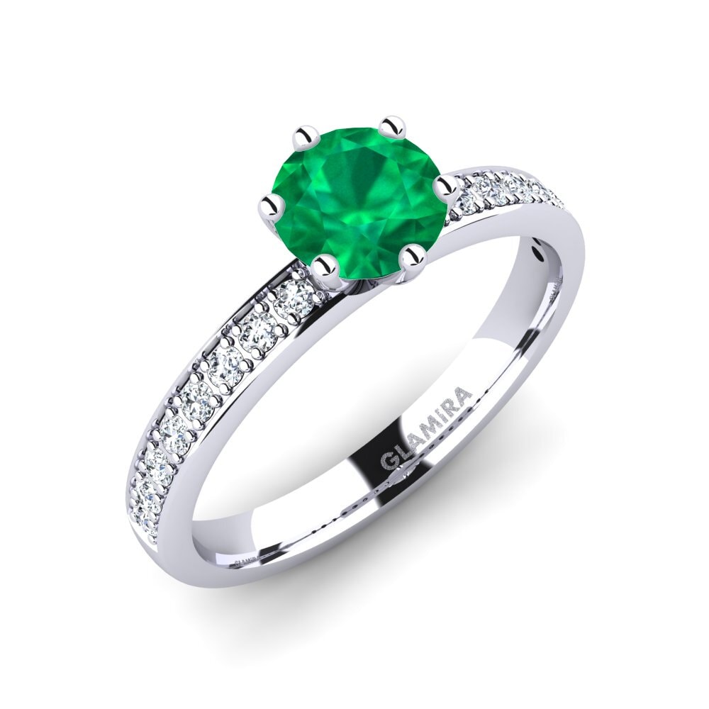 Emerald Engagement Ring Ageall 0.8 crt