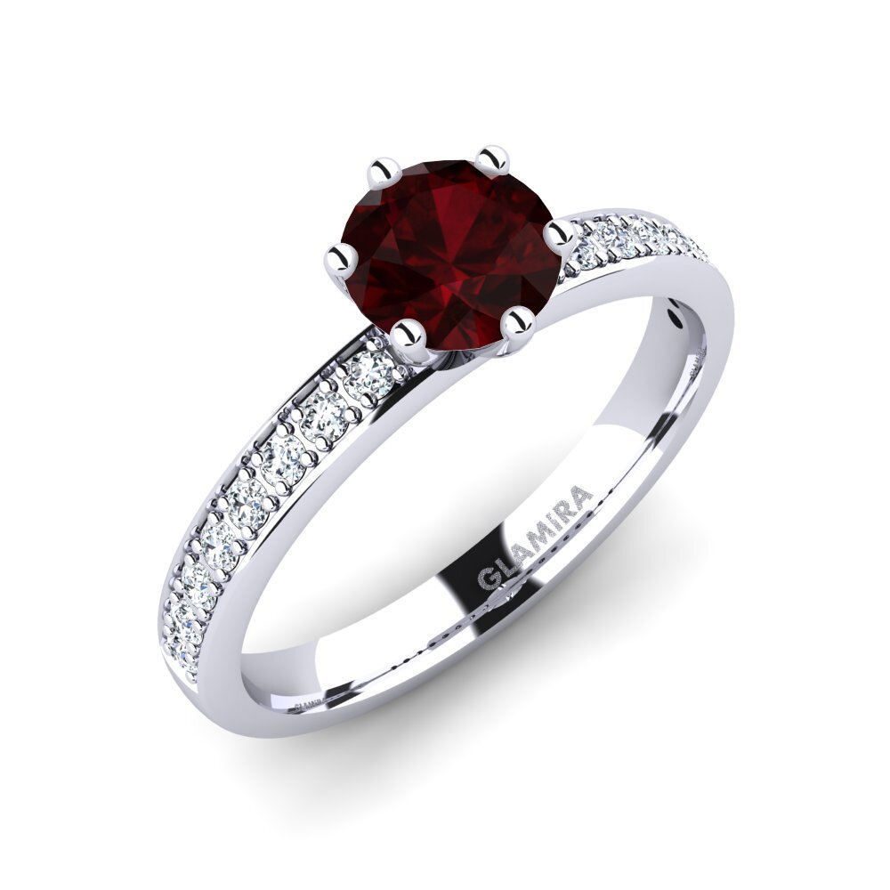 Garnet Engagement Ring Ageall 0.8 crt