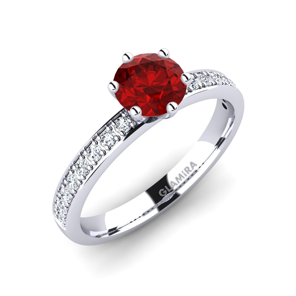 Ruby (Lab Created) Engagement Ring Ageall 0.8 crt