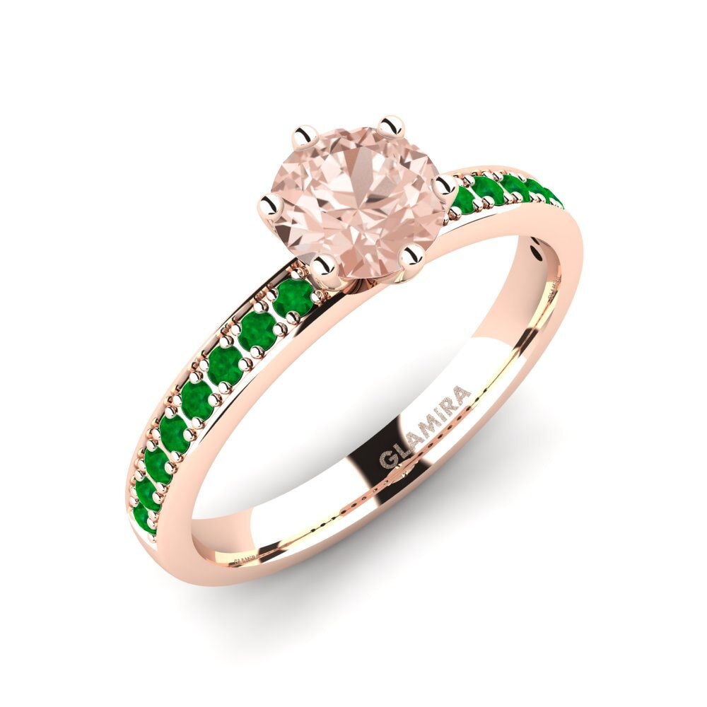 18 Ayar Pembe Altın Kadın Yüzük Ageall 0.8 crt