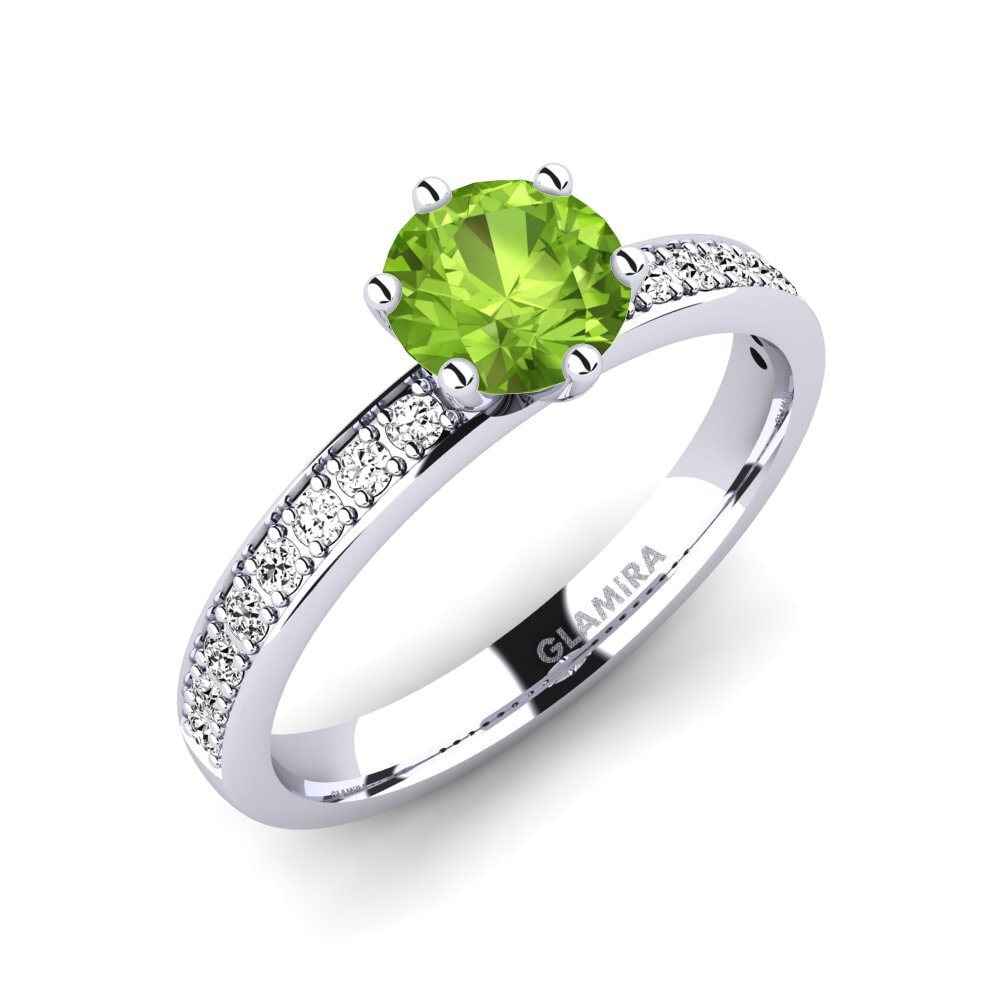 Peridot Engagement Ring Ageall 0.8 crt