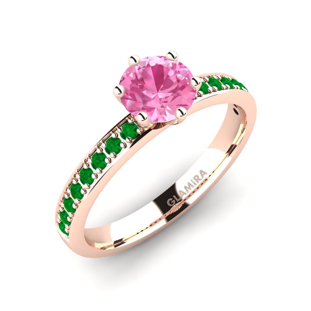 18k Oro Rosa Anillo de compromiso Ageall 0.8 crt