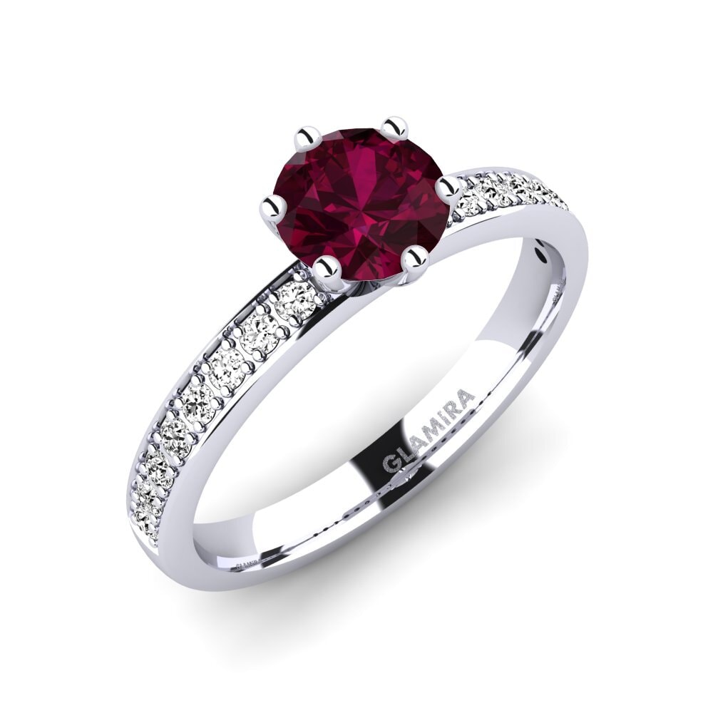 Rhodolite Garnet Engagement Ring Ageall 0.8 crt