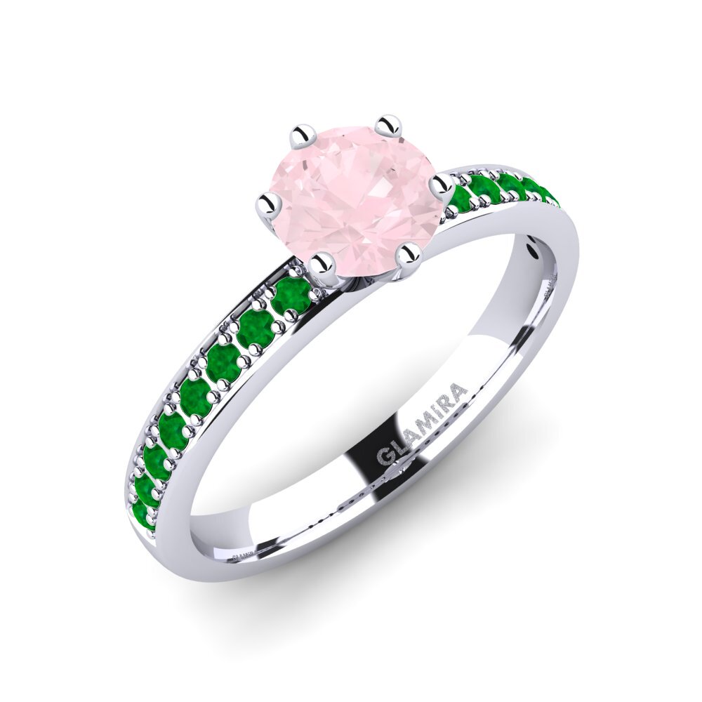 Rose Quartz Engagement Ring Ageall 0.8 crt