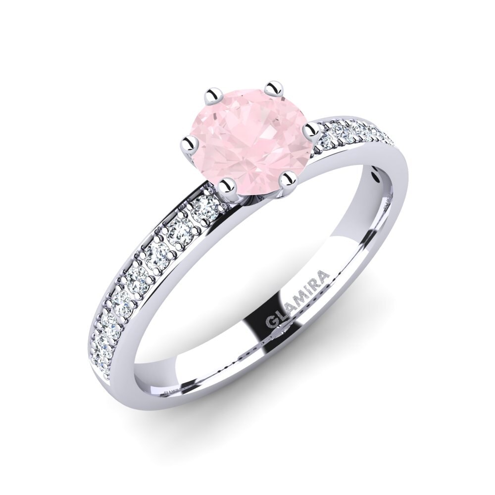 Rose Quartz Engagement Ring Ageall 0.8 crt
