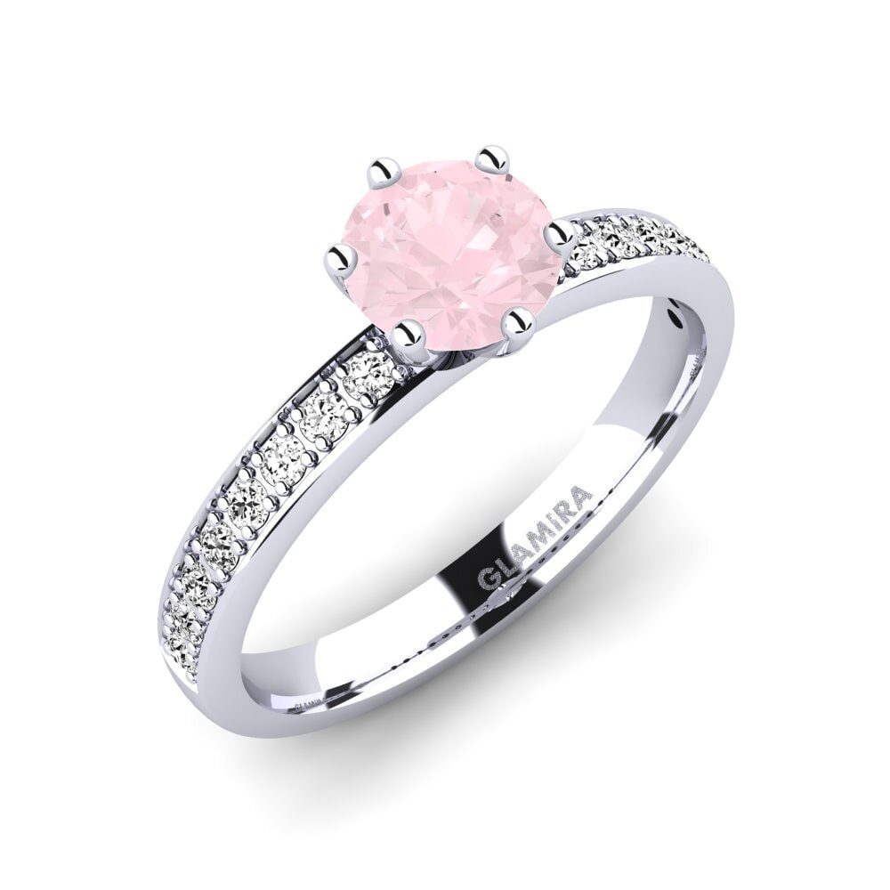 Rose Quartz Engagement Ring Ageall 0.8 crt