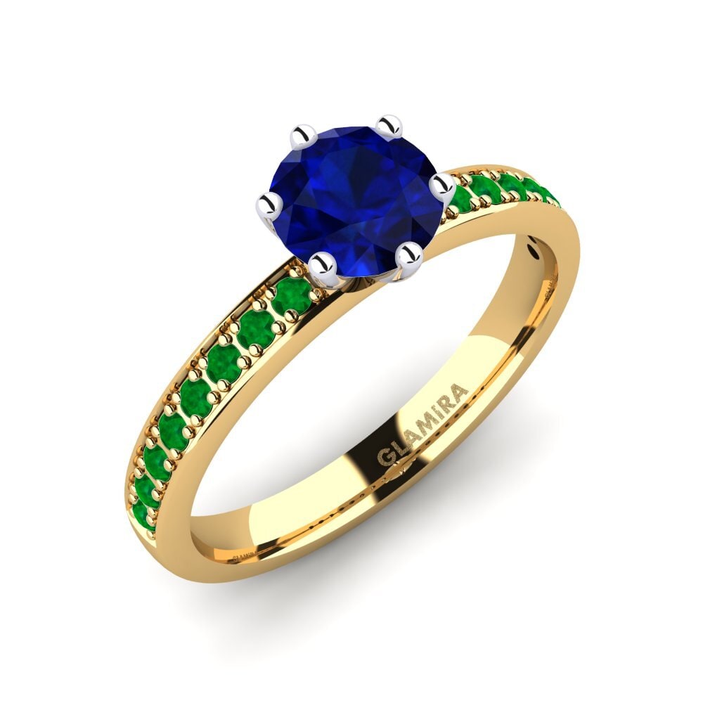 14ct Yellow / White Gold Engagement Ring Ageall 0.8 crt