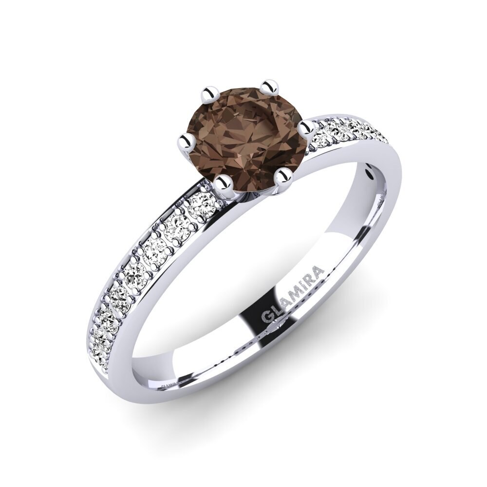 Smoky Quartz Engagement Ring Ageall 0.8 crt