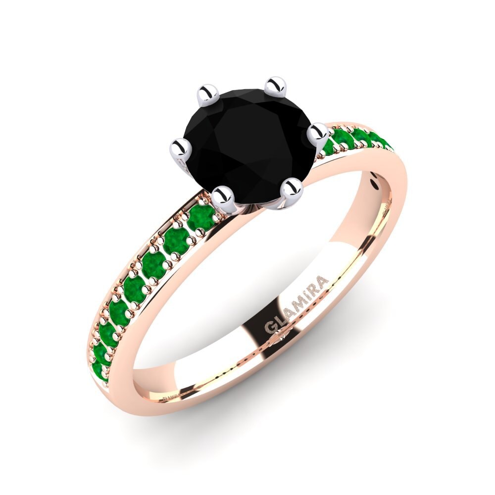 18ct Rose & White Gold Engagement Ring Ageall 1.0 crt