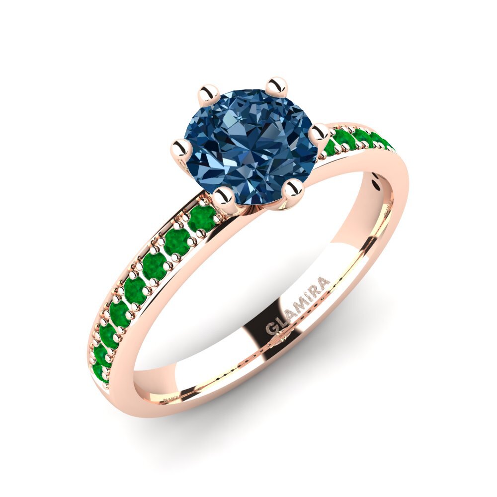9K Rose Gold Engagement Ring Ageall 1.0 crt