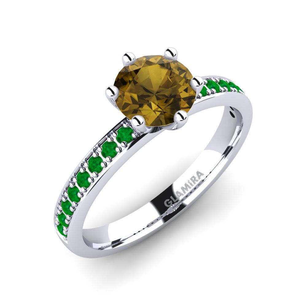 Brown Zircon Engagement Ring Ageall 1.0 crt