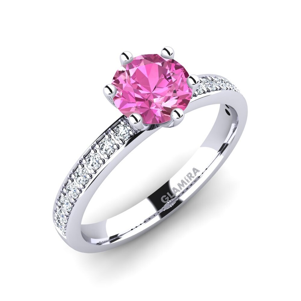 Pink Topaz Engagement Ring Ageall 1.0 crt