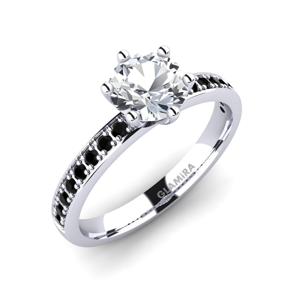White Zircon Engagement Ring Ageall 1.0 crt