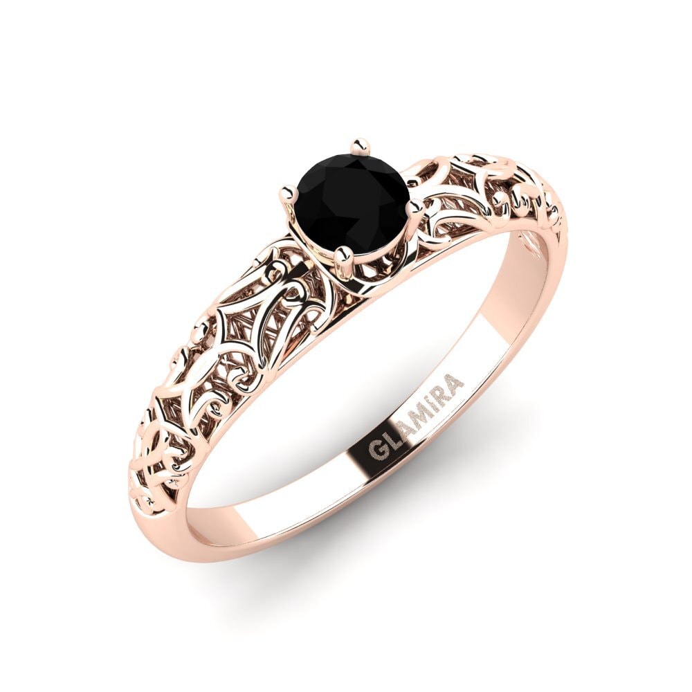 Black Onyx Engagement Ring Alfreda